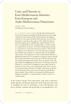 Unity and Diversity in Euro-Mediterranean Identities: Euro