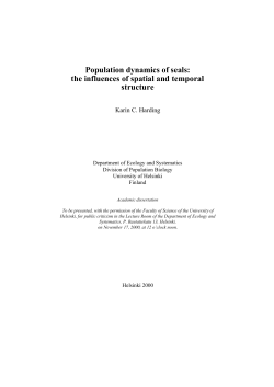 Population dynamics of seals: the influences of spatial and temporal