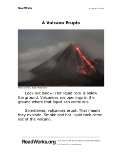 A Volcano Erupts - Hicksville Public Schools