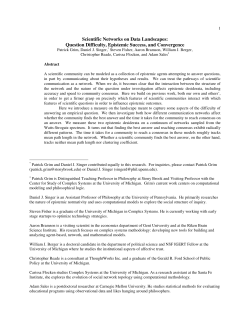 Scientific Networks on Data Landscapes: Question