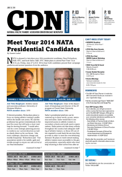 Meet Your 2014 NATA Presidential Candidates