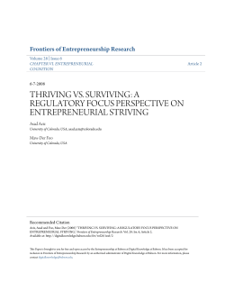 thriving vs. surviving: a regulatory focus perspective on