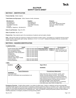sulphur safety data sheet