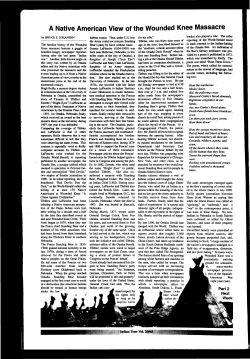 A Native American View of the Wounded Knee Massacre
