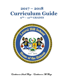 2017- 2018 High School Curriculum Guide