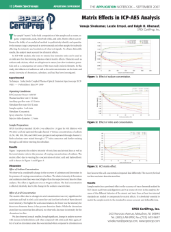 Matrix Effects in ICP
