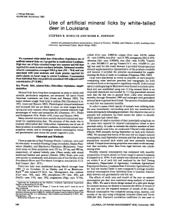 Use of artificial mineral licks by white