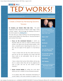 Create a Dream by Harnessing Dynamic Tension
