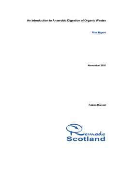 An Introduction to Anaerobic Digestion of