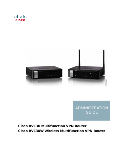 Cisco RV130/RV130W Multifunction VPN Router Administration Guide