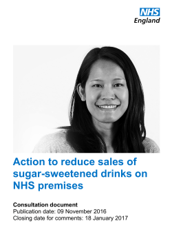 sales of sugar-sweetened drinks on NHS