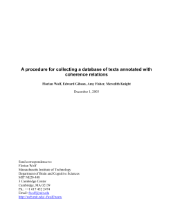 A procedure for collecting a database of texts annotated with