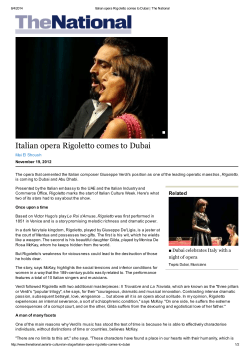 Italian opera Rigoletto comes to Dubai