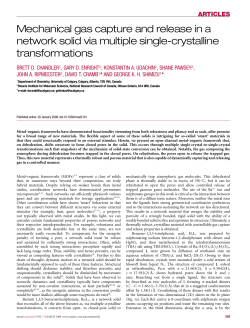 Mechanical gas capture and release in a network solid via multiple