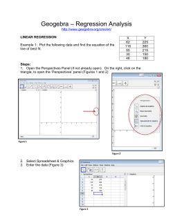 Geogebra – Regression Analysis