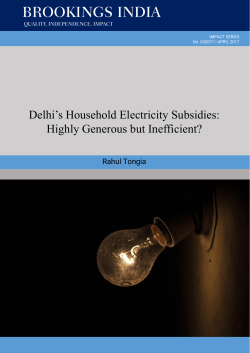 Delhi`s Household Electricity Subsidies