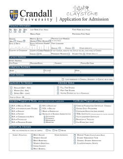 claystone - Crandall University