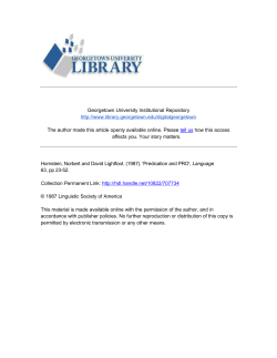 Predication and Pro - DigitalGeorgetown Home