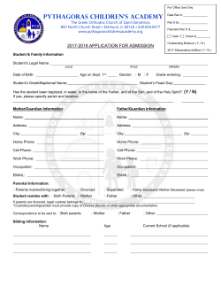 2017-2018 PCA Application Form - Pythagoras Children`s Academy