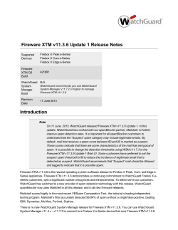 Fireware XTM v11.3.6 Update 1 Release Notes