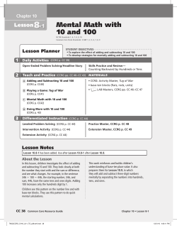Mental Math with 10 and 100