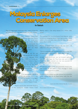 Environment Malaysia`s single largest conservation area &ndash; nearly 24