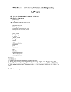 Prisms - University of Arizona