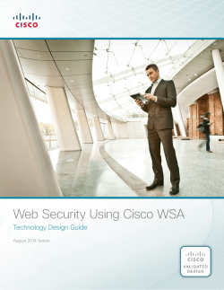 Web Security Using Cisco WSA Technology Design Guide