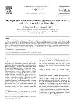 Hydrogen production from methanol decomposition over