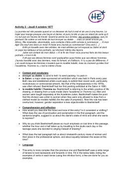 Activity 2 - Jeudi 4 Octobre 1877