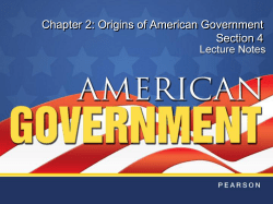 Chapter 2: Origins of American Government - LiL