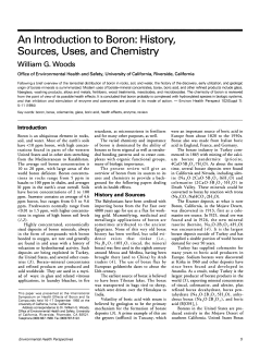 An Introduction to Boron: History