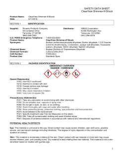 SAFETY DATA SHEET ClearView Shimmer