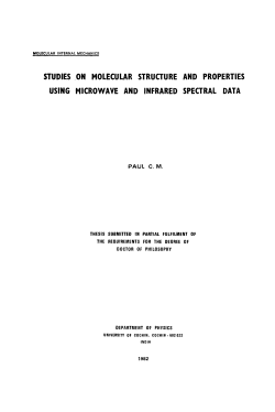 studies on molecular structure and properties