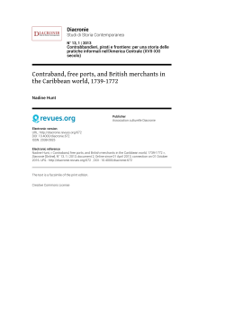 Contraband, free ports, and British merchants in the Caribbean