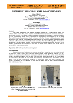 finite element simulation of nailed glulam timber joints
