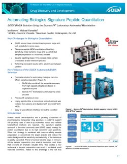 Automating Biologics Signature Peptide Quantitation