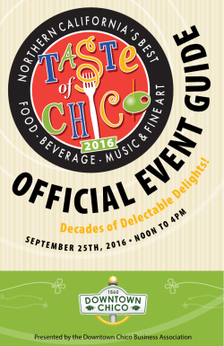 OFFICIAL EVENT GU IDE - Downtown Chico Business Association