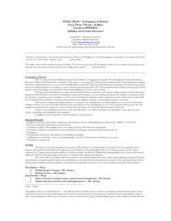 Techniques of Fiction - WesFiles