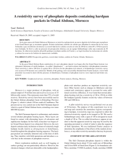A resistivity survey of phosphate deposits containing hardpan