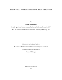 Phonological Encoding and Stuttering - D