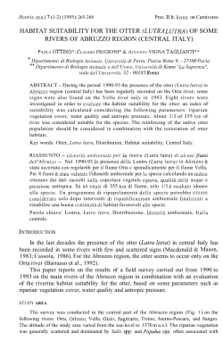habitat suitability for the otter - Hystrix, the Italian Journal of