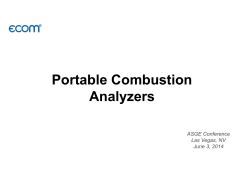 Portable Combustion Analyzers - asge