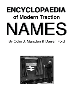 of Modern Traction NAMES