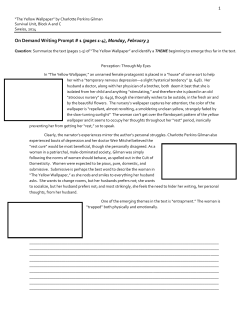 On Demand Writing Prompt # 1 (pages 1-4), Monday