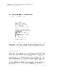 THE DEMOGRAPHY OF ASTRONOMY IN THE UNITED