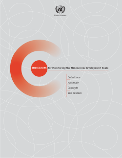Indicators for Monitoring the Millennium Development Goals