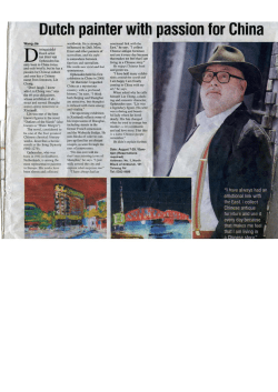 Dutch painter with passion for Ctiina