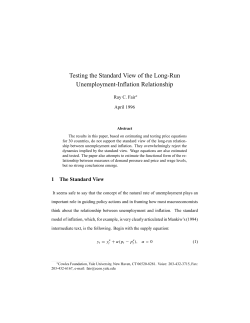 Testing the Standard View of the Long-Run Unemployment