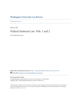 Federal Antitrust Law: Vols. 1 and 2